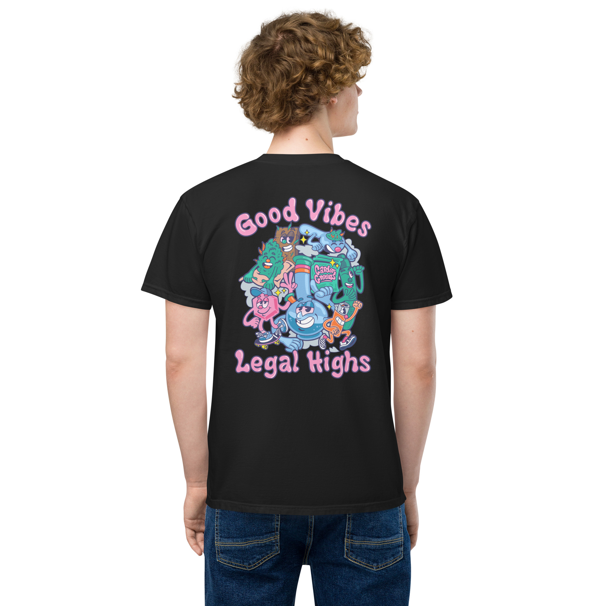 Photograph of product: Monteverde Good Vibes Black Pocketed Tee $25