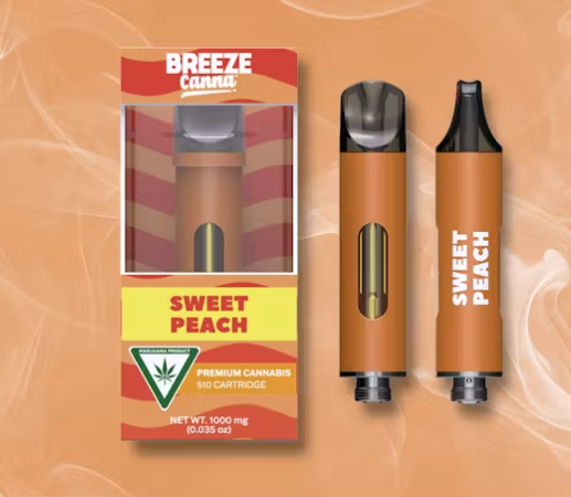 Photograph of product: Breeze | Peach Rings | 1g 510