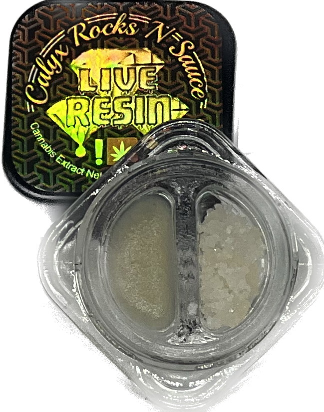Photograph of product: Calyx Violet Temptress Live Resin Diamonds and Sauce