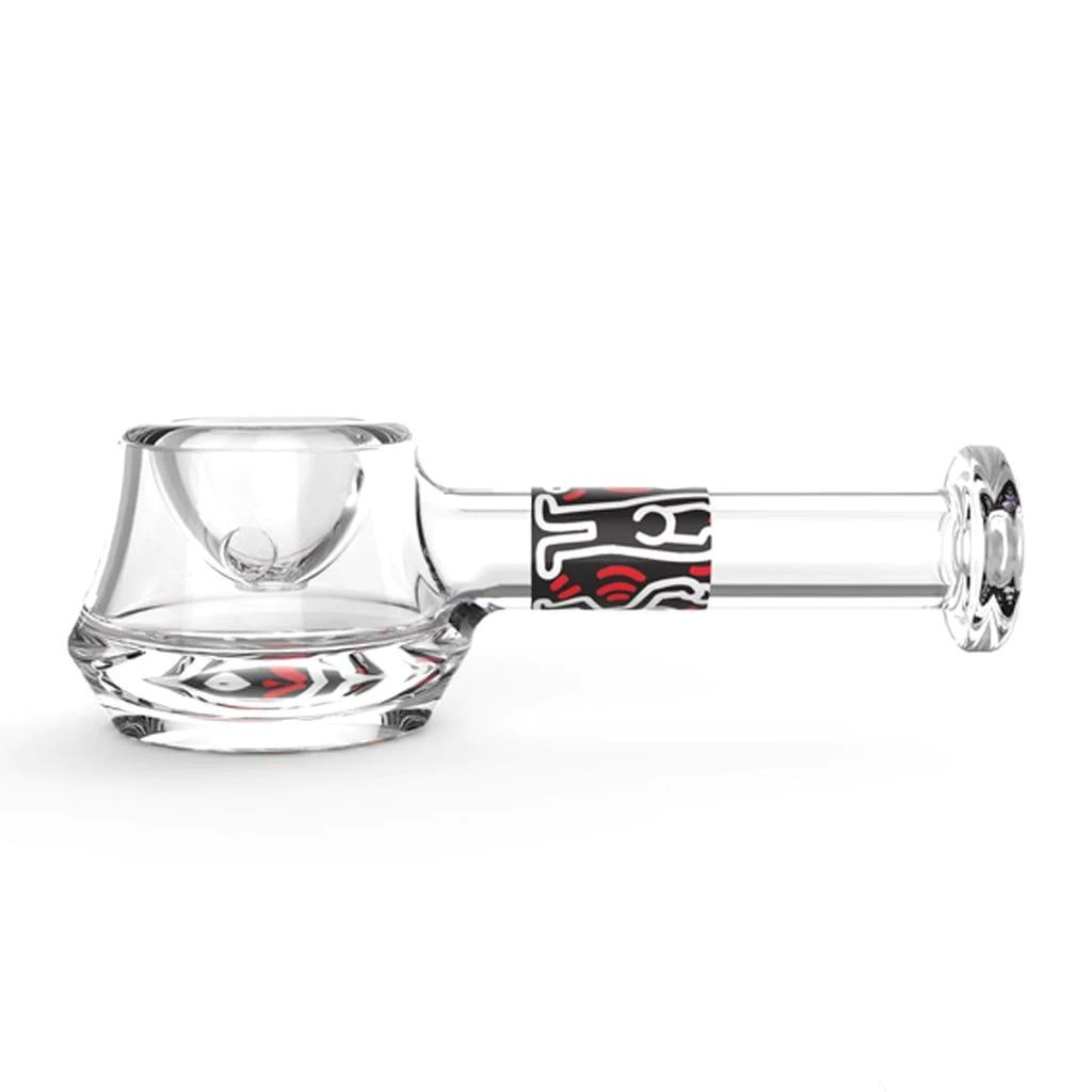 Photograph of product: Black, Red, and White Spoon