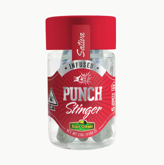 Photograph of product: Sour Diesel Infused Pre Roll 5pk