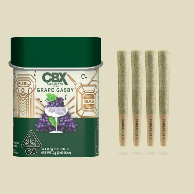 Photograph of product: Grape Gasby Preroll 4 Pack - 2g - 