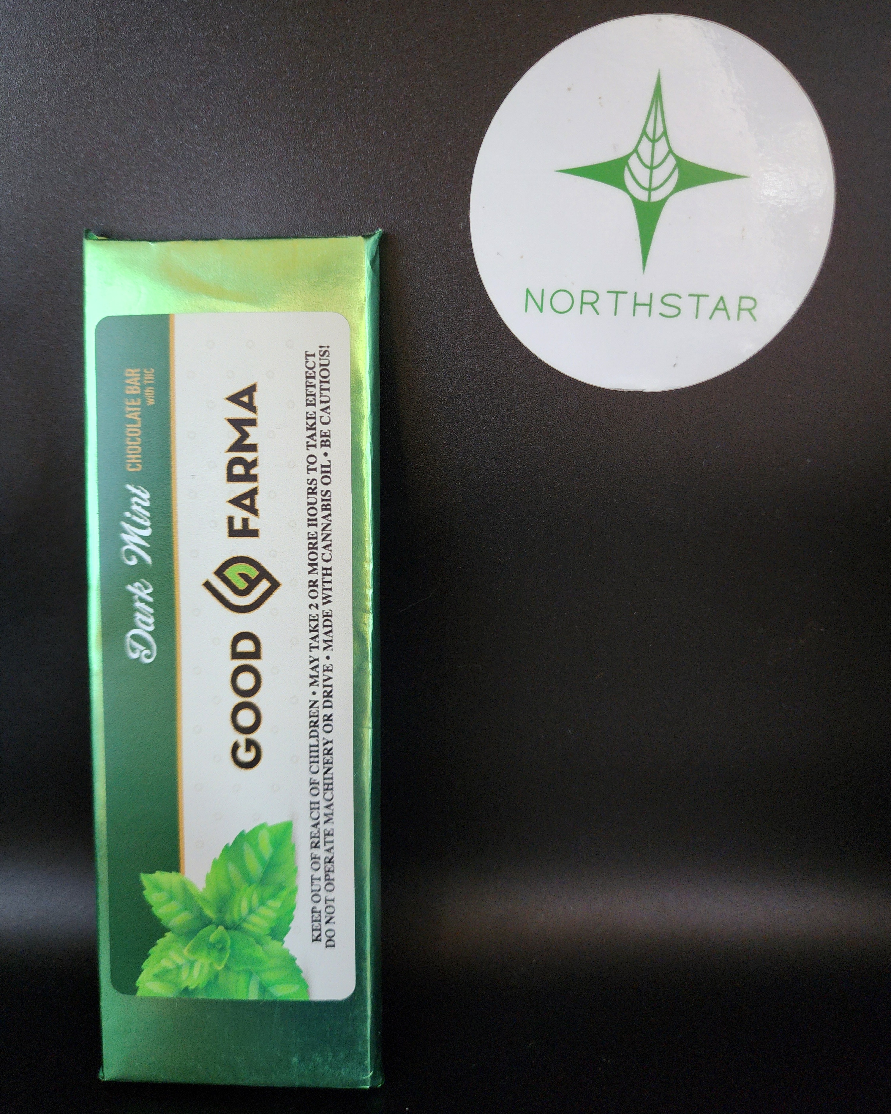 Photograph of product: 100mg Mint Chocolate Bar - Good Farma