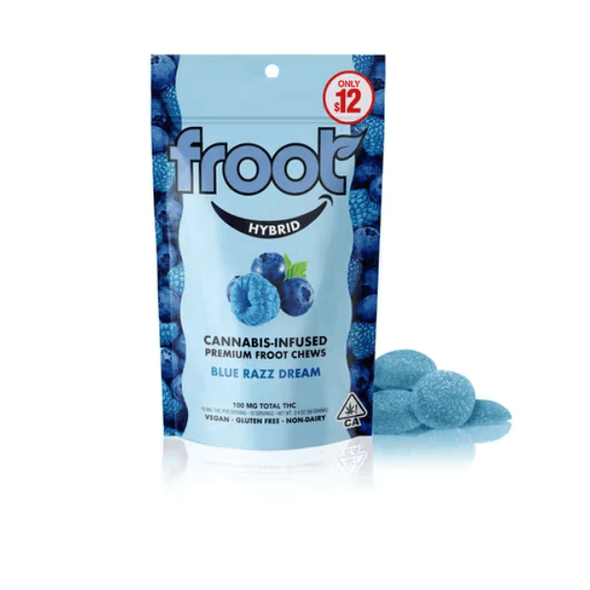Photograph of product: Froot - Blue Razz Dream 100MG Gummies