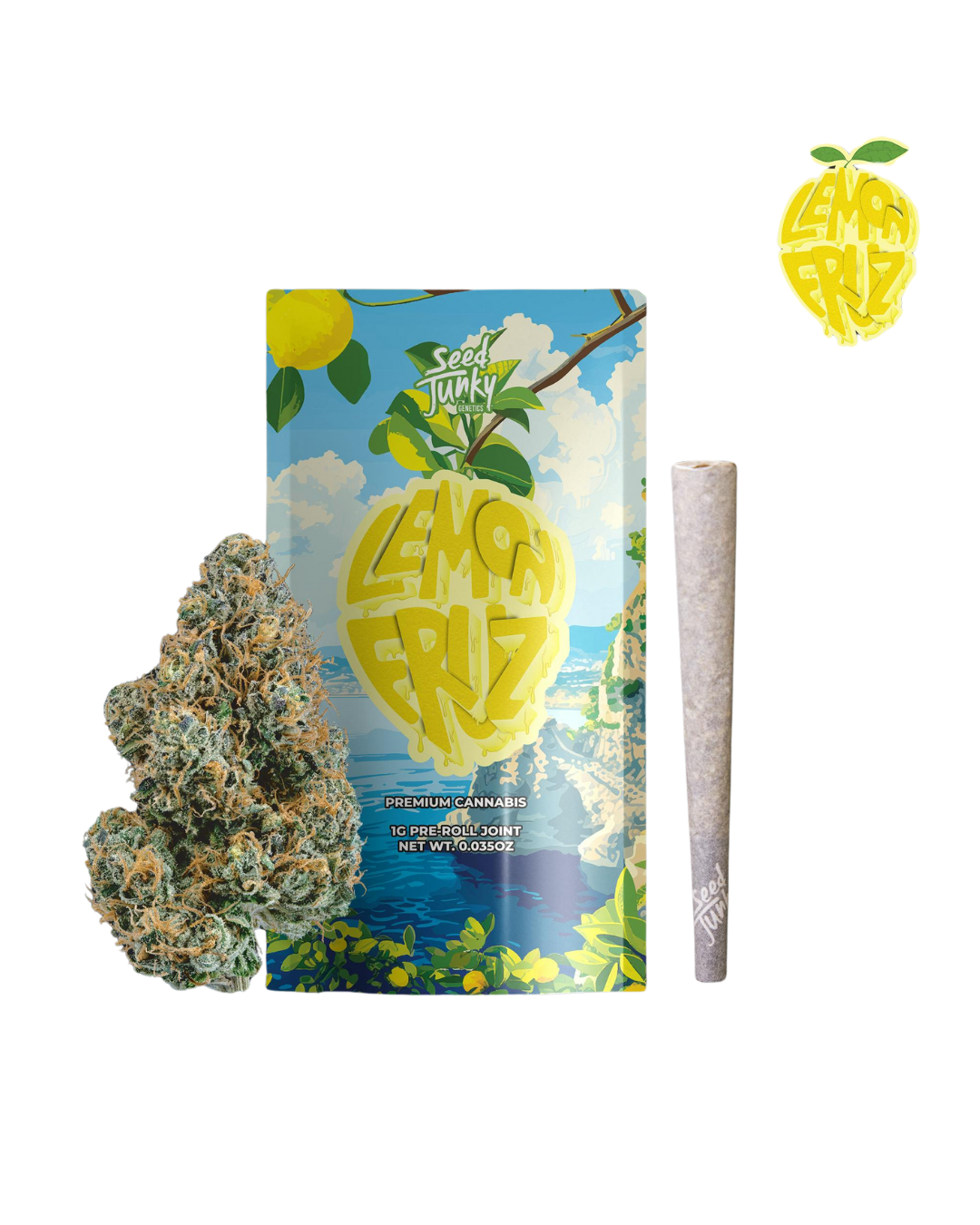 Photograph of product: REC | Seed Junky | Lemon Fruz Pre-Roll | 1G