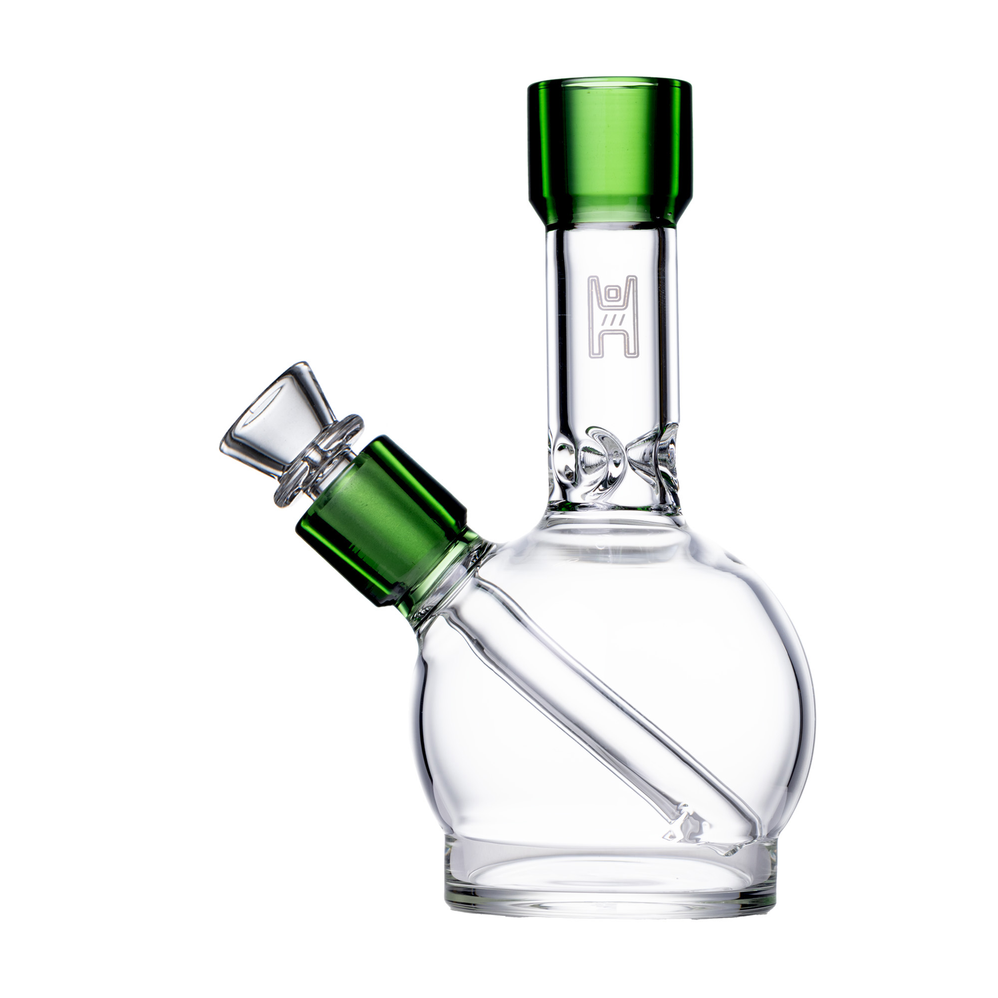 Photograph of product: 6" Ball Water Pipe | Clear/Green