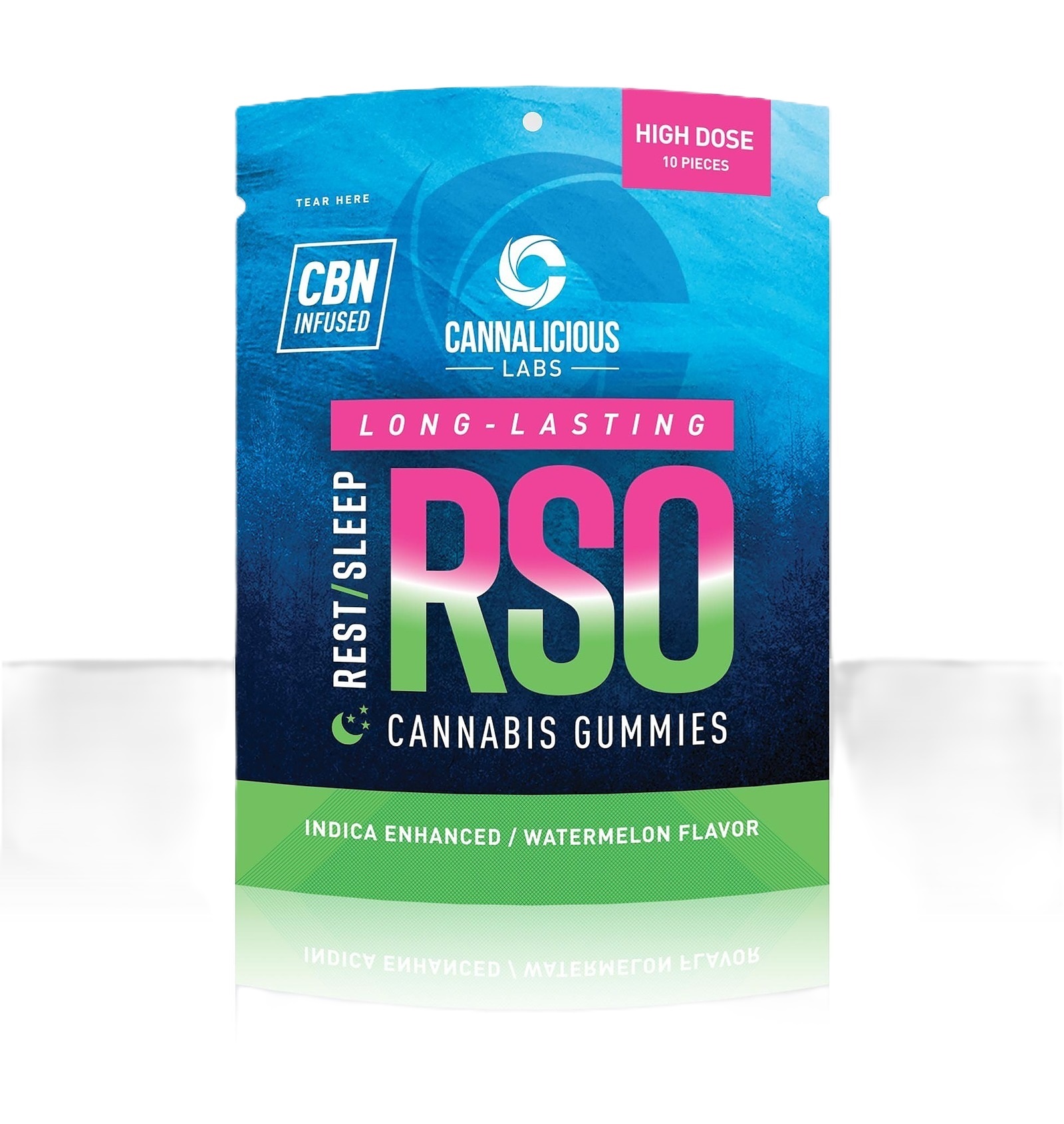 Photograph of product: RSO Rest Gummy - Watermelon - Oui'd - HD 200mg