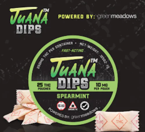 Photograph of product: TH-oui Pouches | Juana Dips | Spearmint [25ct] [10mg each]