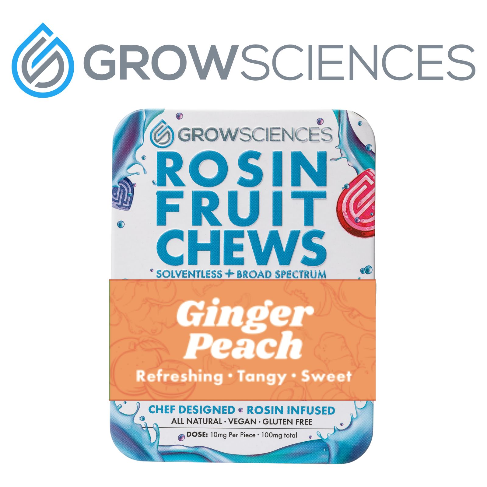 Photograph of product: Ginger Peach Rosin Fruit Chew