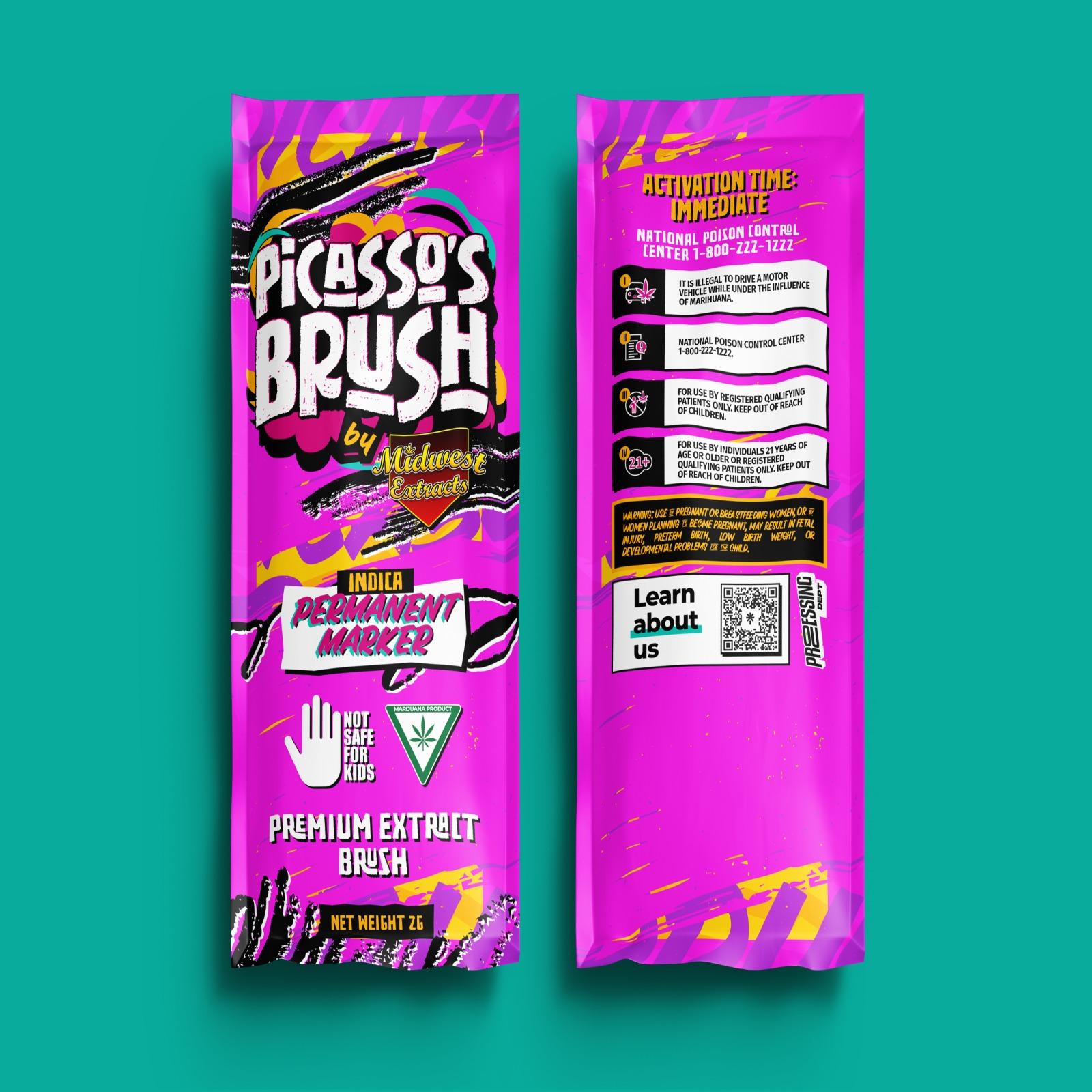 Photograph of product: Permanent Marker Live Resin Brush | 2g