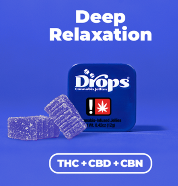 Photograph of product: Drops | Singles 100mg/2 Black Currant TH-oui: CBD: CBN 1:1:1