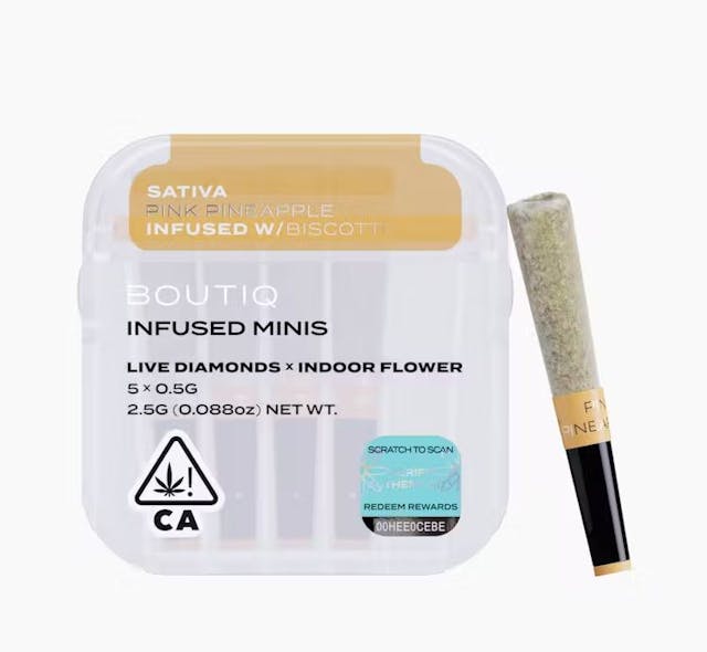 Photograph of product: Pink Pineapple - Cherry Chem Diamond Infused 5pk - 