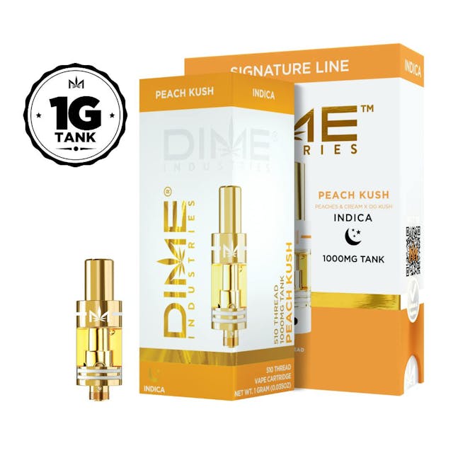 Photograph of product: Peach Kush - Tank - 1g Cart