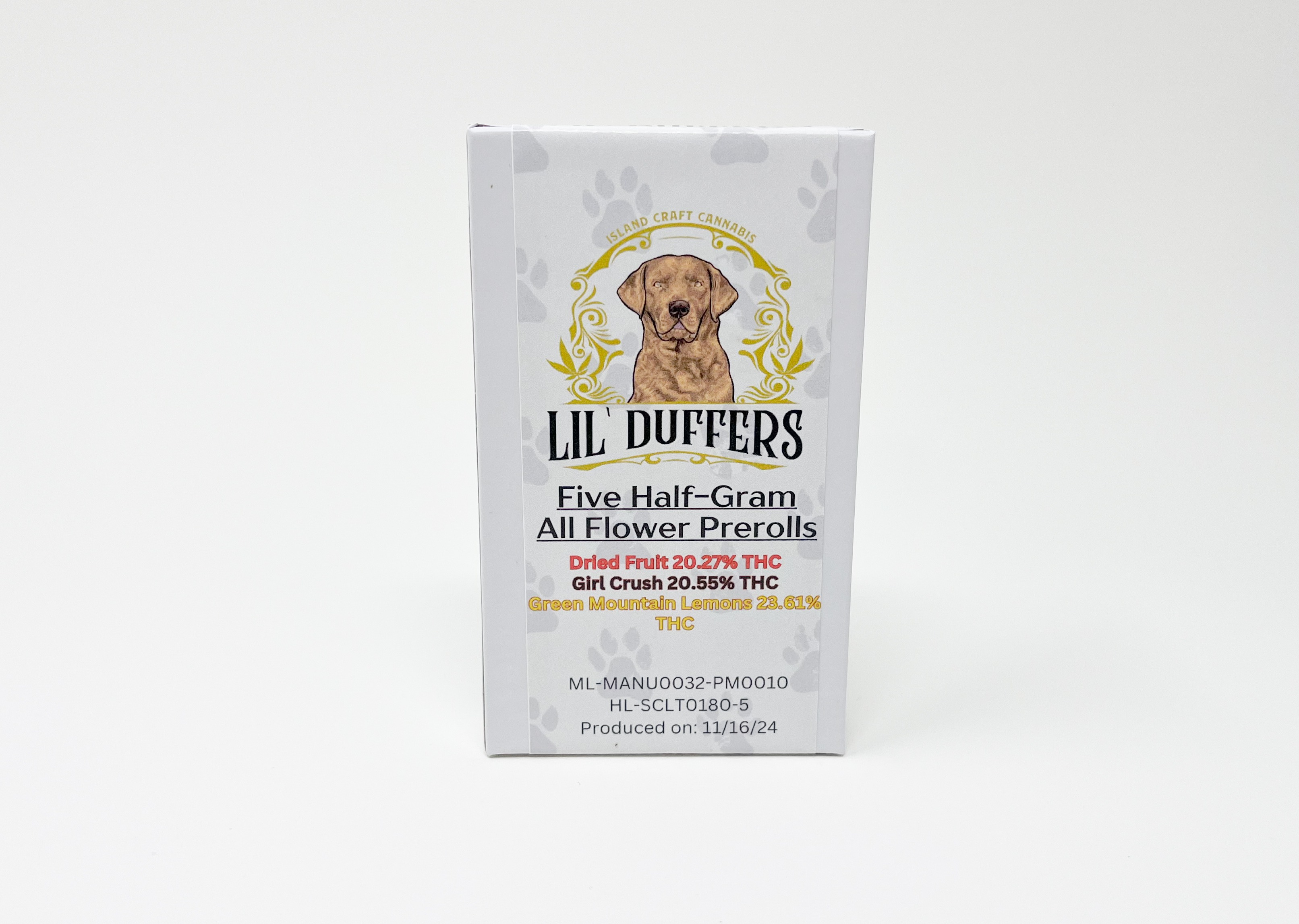 Photograph of product: Island Craft Oui'd | Lil' Duffers prerolls | 5PK