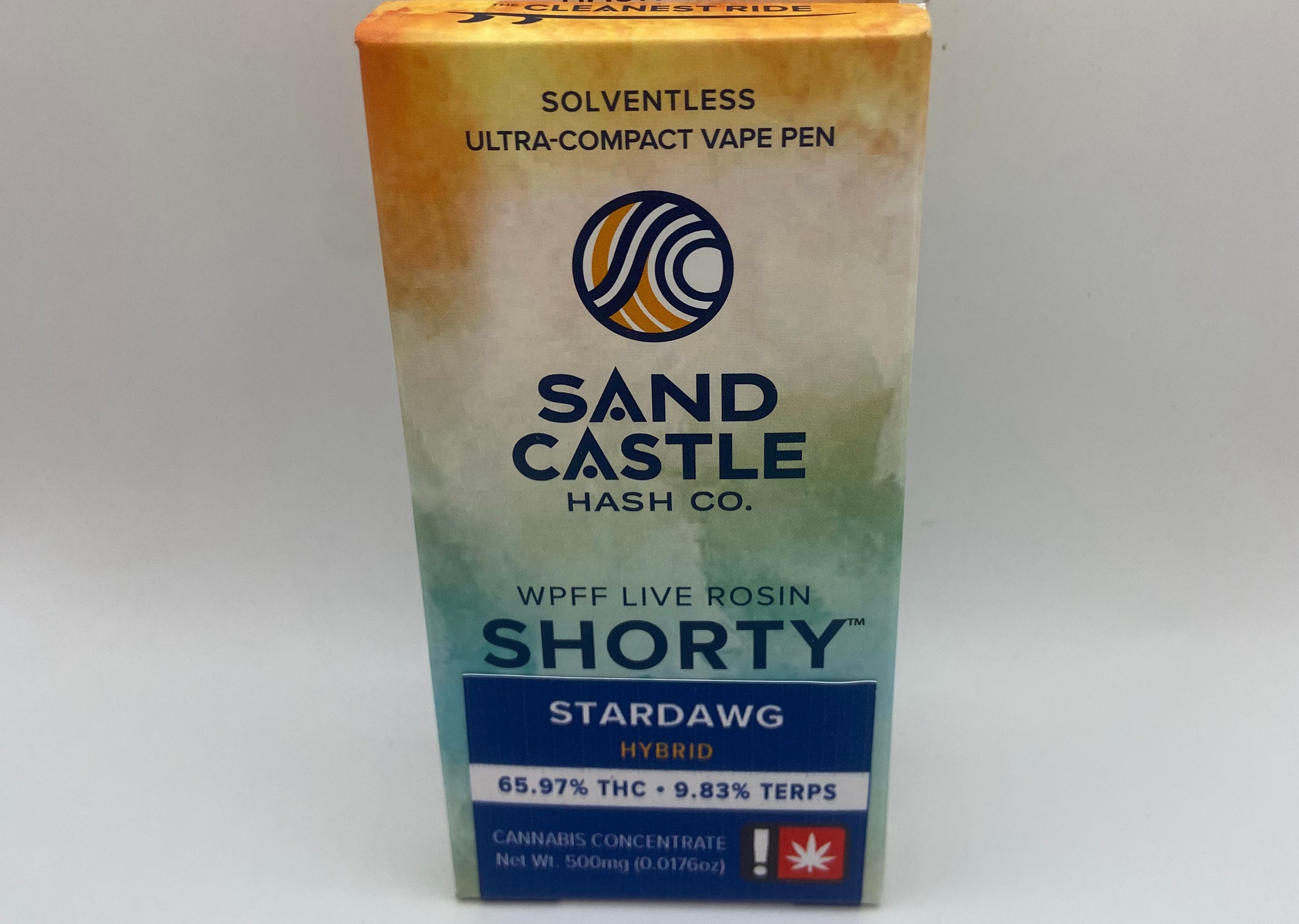 Photograph of product: Sand Castle au chocolat Co. | AIO Rosin Shorty | Hybrid | Stardawg