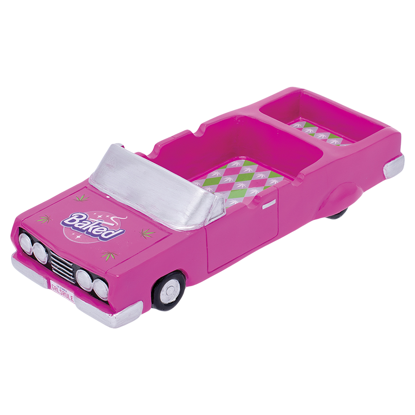 Photograph of product: Baked Pink Convertible Ashtray w/ Stash Trunk - 10"