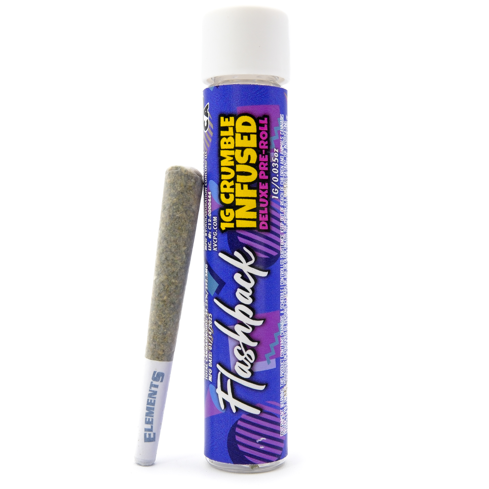 Photograph of product: Banana Cake 1g Crumble Infused Pre-Roll - Flashback
