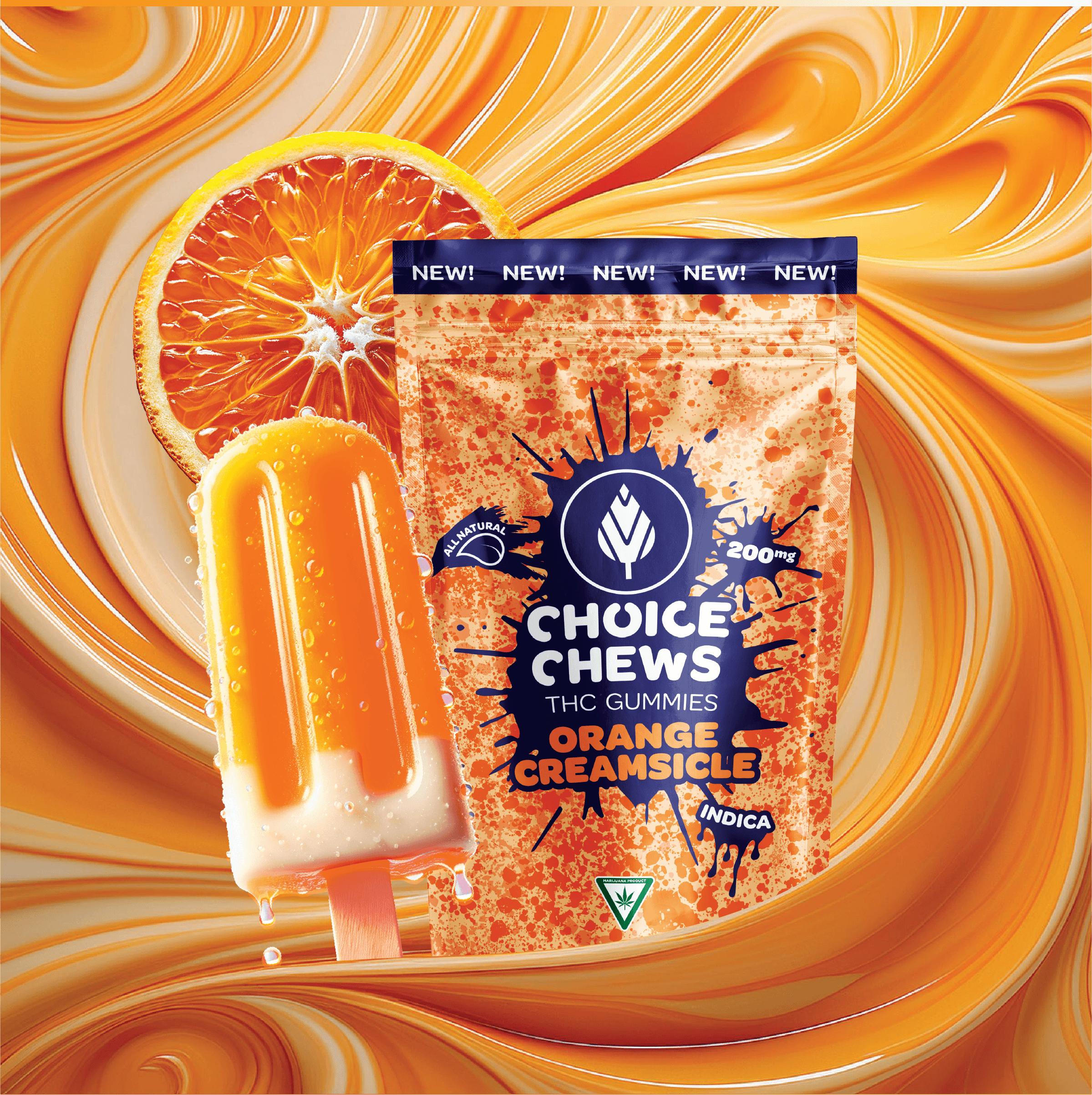 Photograph of product: Orange Creamsicle Oui'd Enhanced Gummies | Choice Chews | 200mg (2/$8)