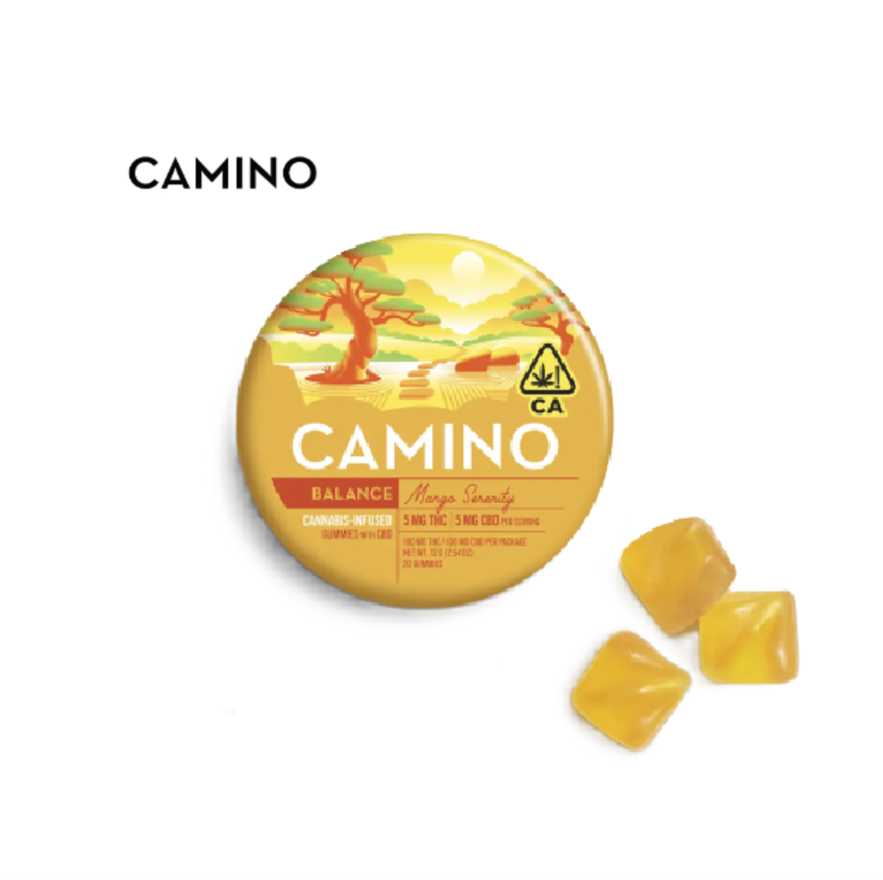 Photograph of product: MANGO SERENITY 1:1 THC:CBD 20 PACK GUMMIES