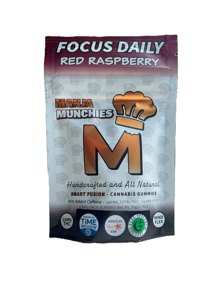 Photograph of product: Ganja Manja | Red Raspberry | 10 pack 100mg