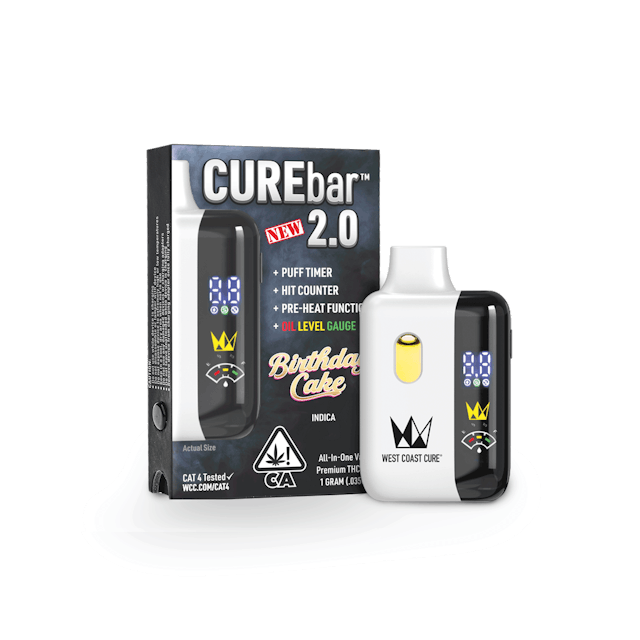 Photograph of product: Birthday Cake|1G AIO CUREbar 2.0