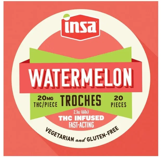 Photograph of product: 20ct/20mg RSO Troches (Watermelon)
