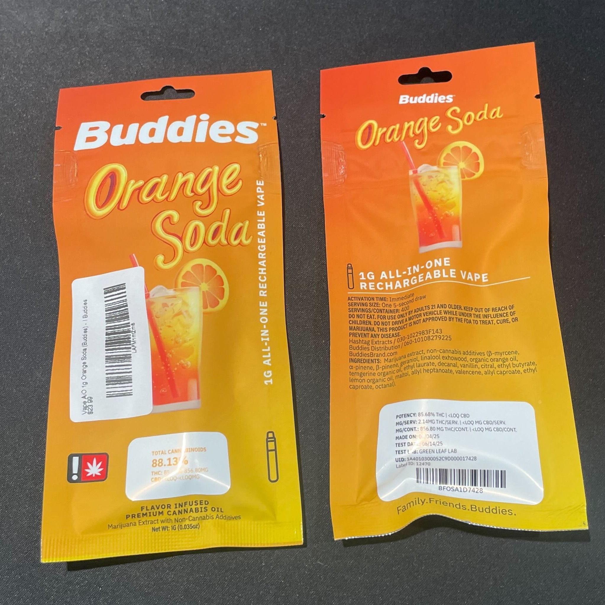 Photograph of product: Vape AiO 1g Orange Soda (Buddies)
