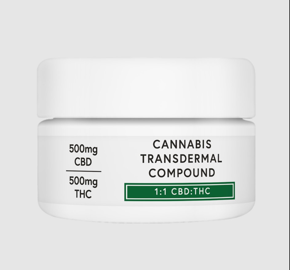 Photograph of product: Transdermal Compound Relief Cream 1:1 500mgTH-oui:500mgCBD by Mary's Medicinals