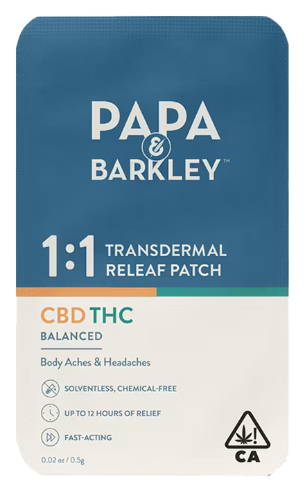 Photograph of product: P&B | 1:1 Transdermal Releaf Patch | 0.5G