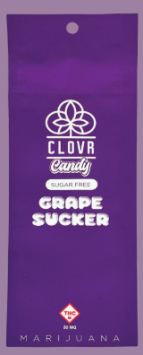 Photograph of Product: Sugar Free Grape  | 25mg | Sucker | Clovr Candy