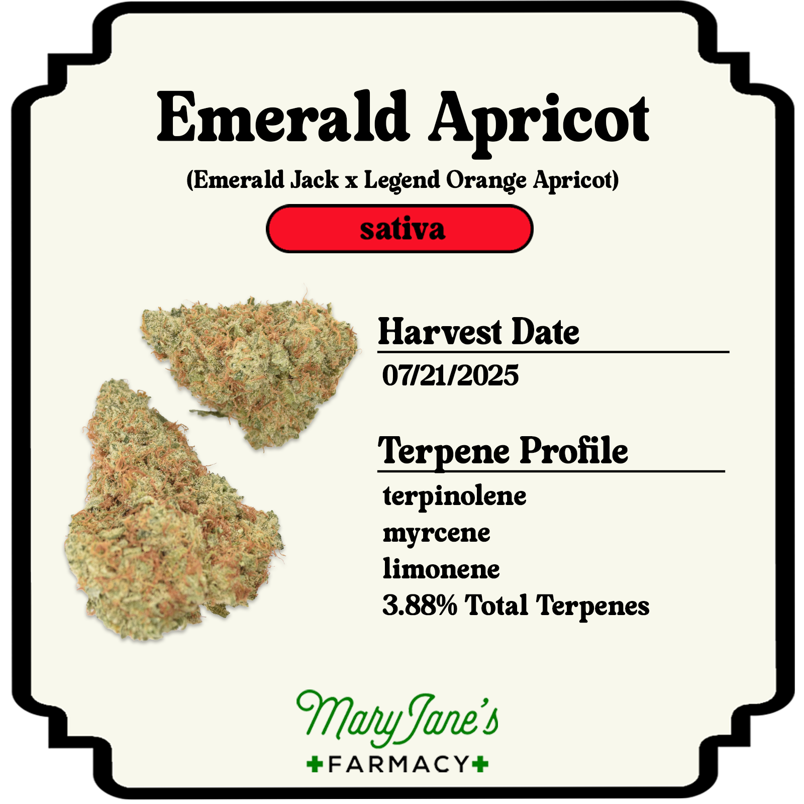 Photograph of product: Oregrown | Emerald Apricot Pre-roll | .5g