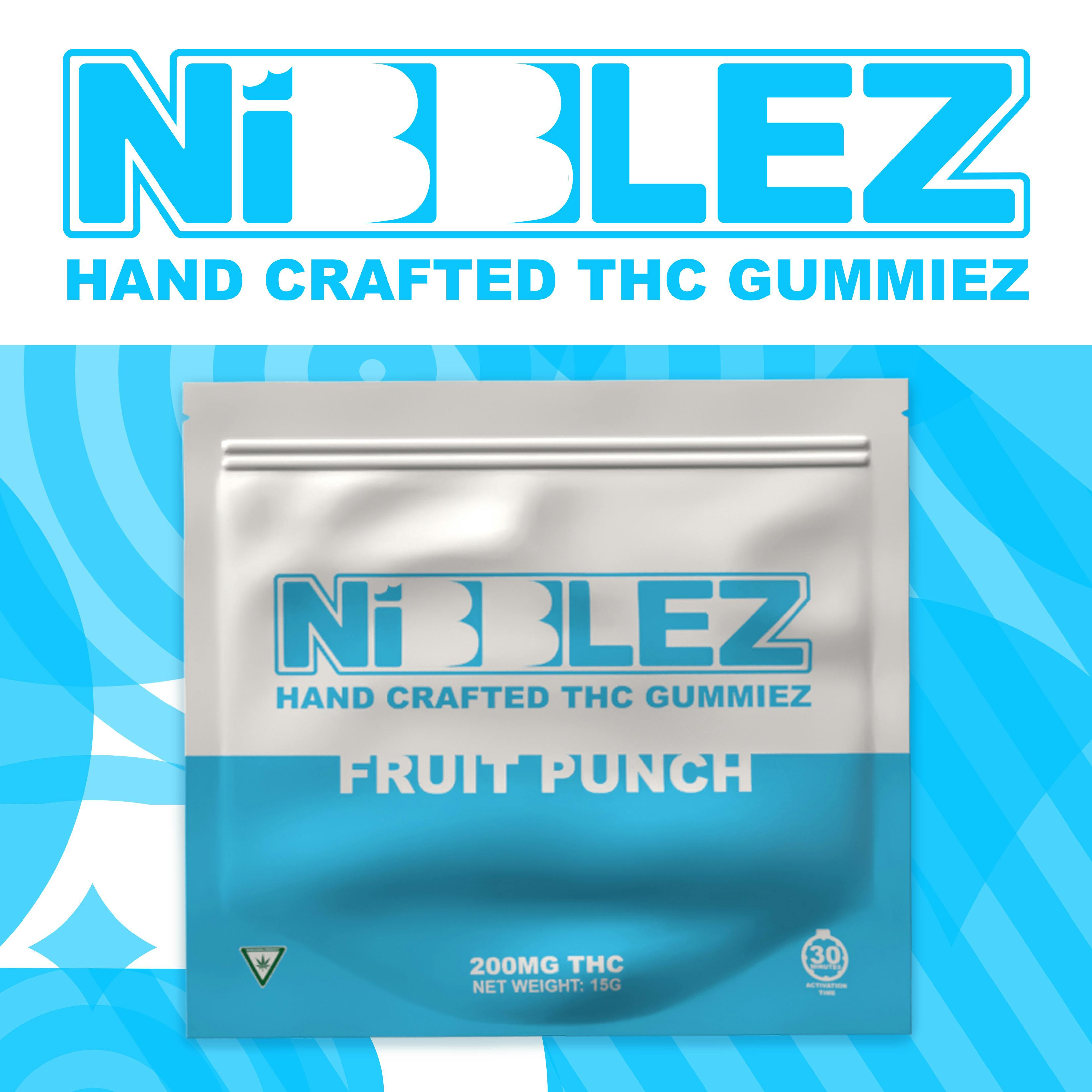Photograph of product: Nibblez - Fruit Punch - 200mg Gummy