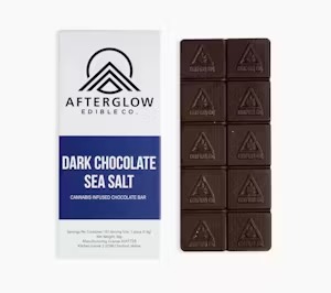 Photograph of product: AFTERGLOW - Dark Chocolate Sea Salt Bar - 100mg