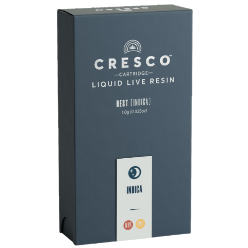 Photograph of product: Cresco Blue Bath Liquid Live Resin 510 Cart 1g