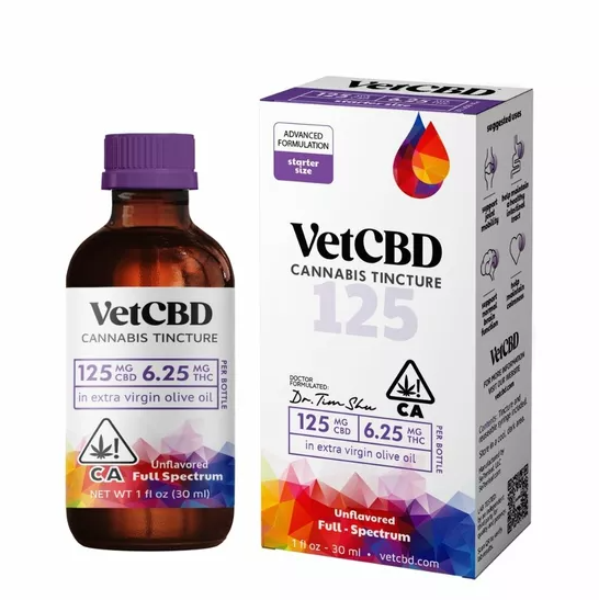 Photograph of product: VETCBD | STARTER SIZE-125MG CBD/6.25MG TH-oui 1OZ