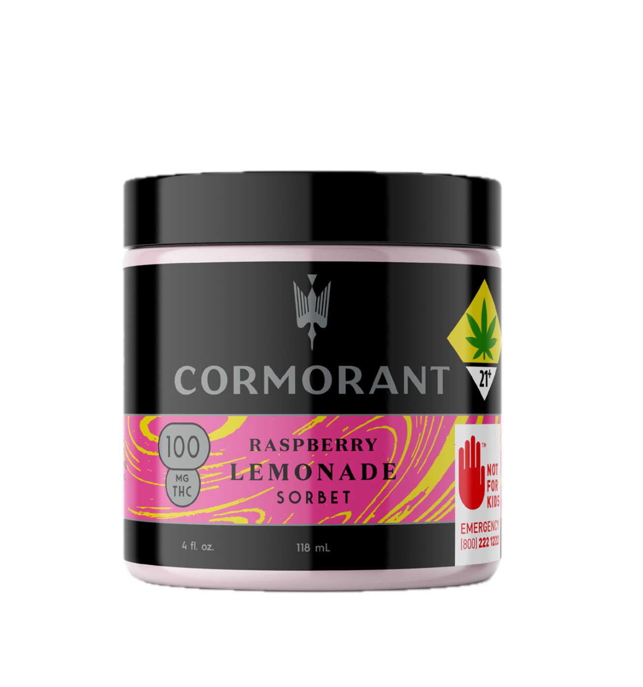 Photograph of product: Cormorant Raspberry Lemonade Sorbet  (100mg) 4oz