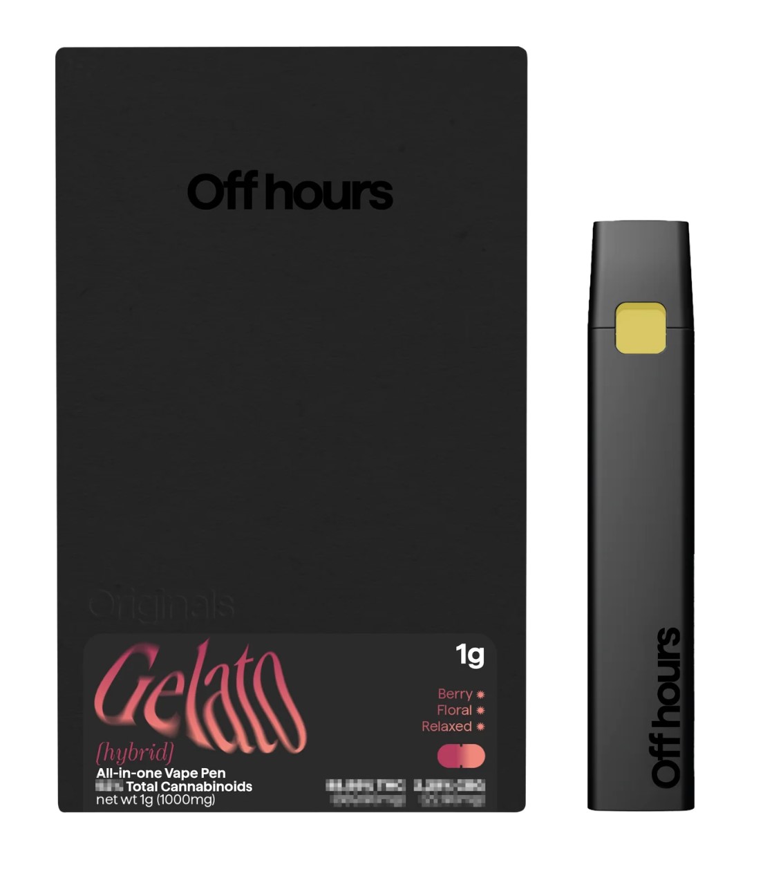 Photograph of product: Off Hours | Gelato | AIO Disposable Vape | 1g