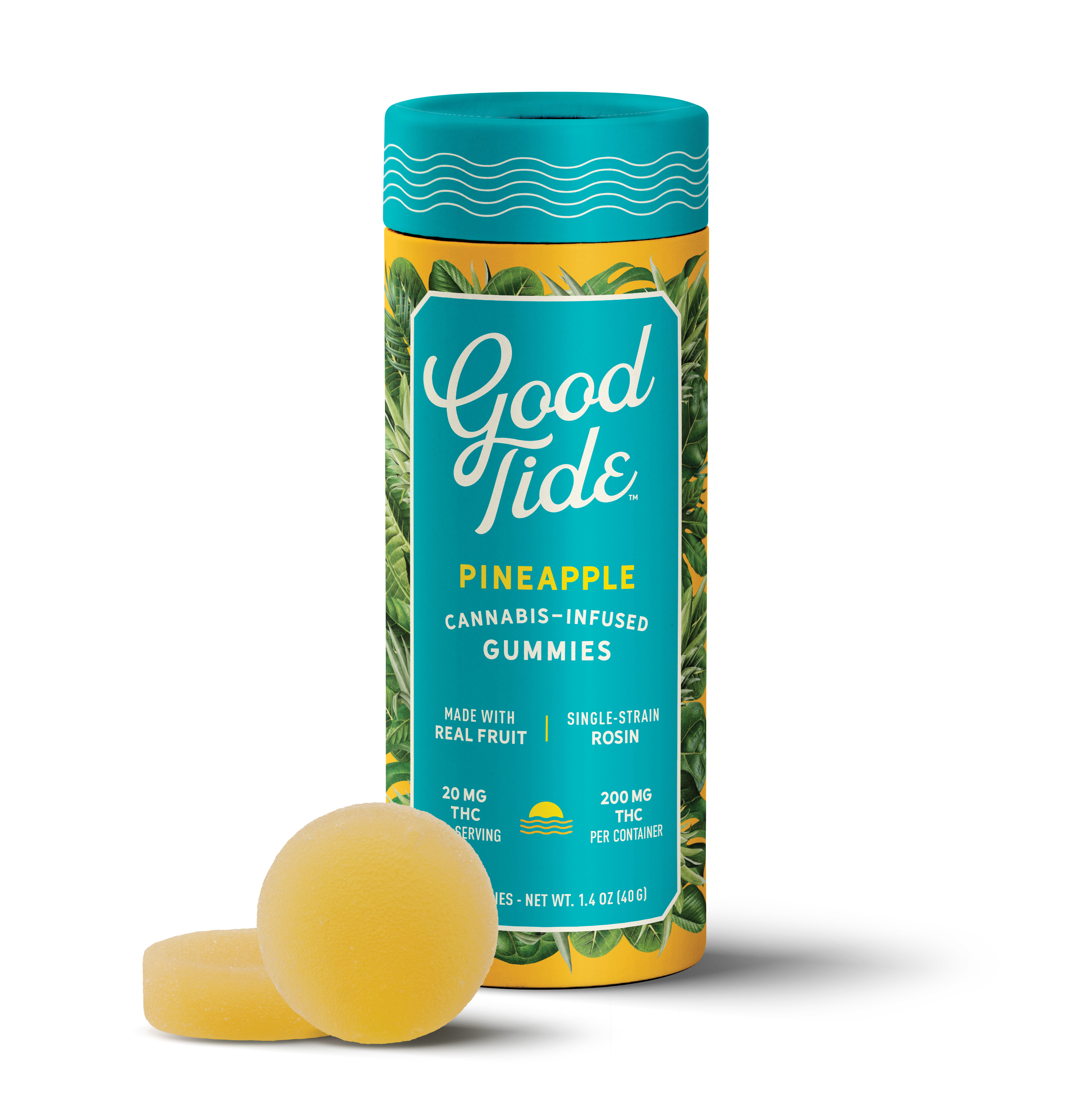 Photograph of product: Good Tide | Pineapple | au chocolat Rosin | Gummies | 200mg