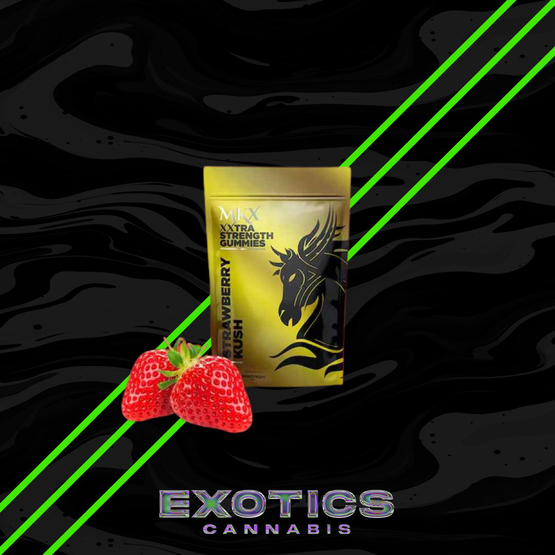 Photograph of product: MKX - Strawberry Kush Gummies 200mg (5/$20)