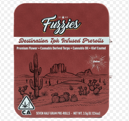 Photograph of product: ORANGE HAZE .5G INFUSED PREROLL 7 PACK