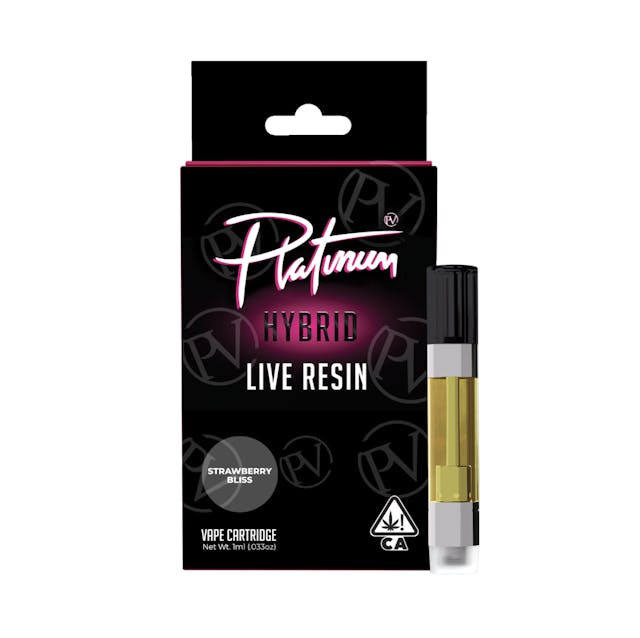 Photograph of Product: Strawberry Bliss Live Resin Vape Cartridge 1g - Sales Floor