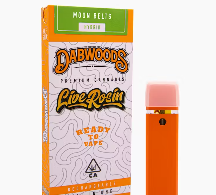 Photograph of product: Dabwoods Moon Belts Hybrid Live Rosin AIO .5g