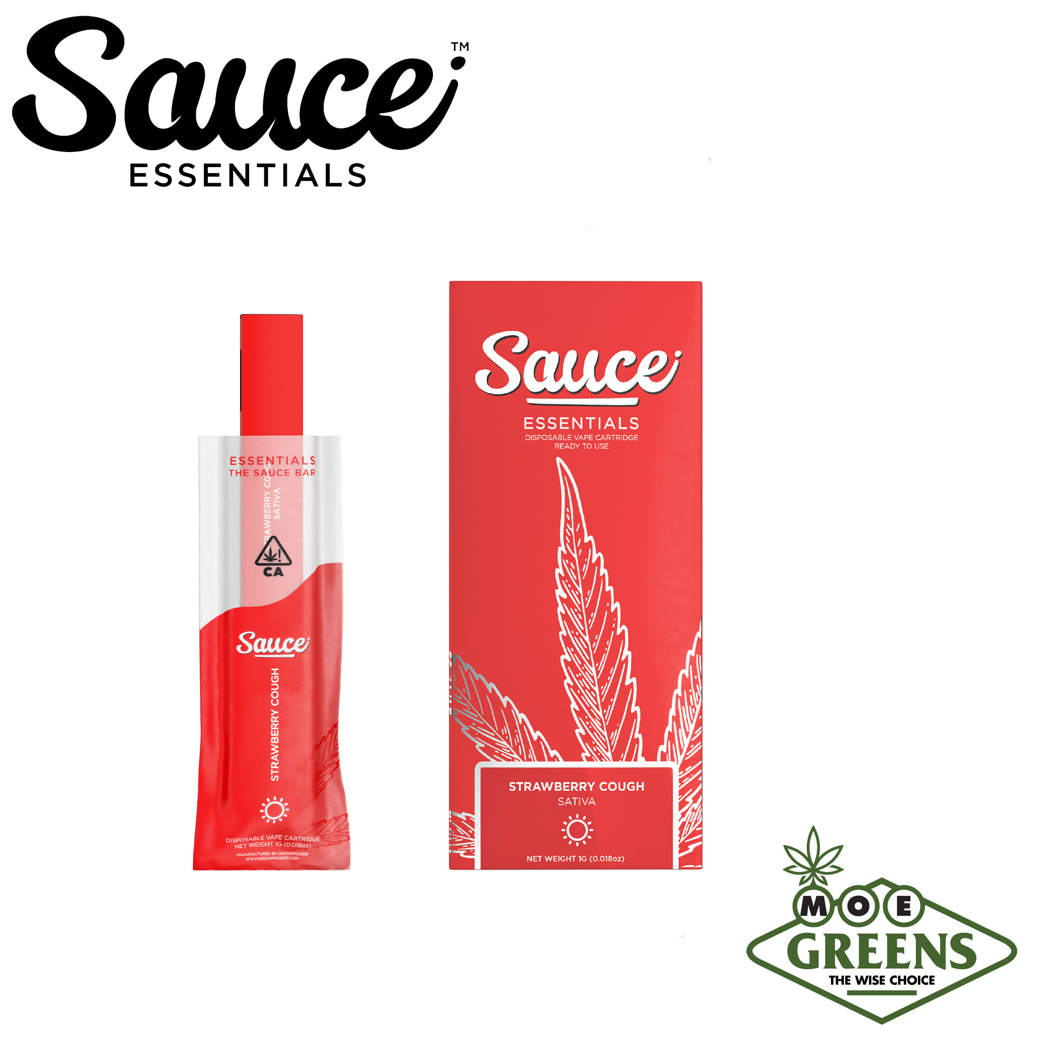 Photograph of product: STRAWBERRY COUGH ESSENTIALS ALL-IN-ONE [LIVE RESIN] *1.25G*