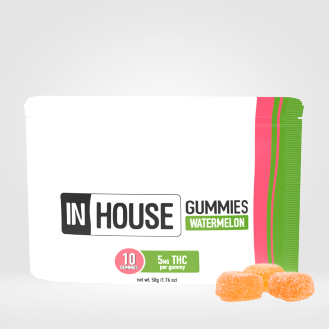 Photograph of product: In House Watermelon TH-oui Gummies | 10mg (10ct)