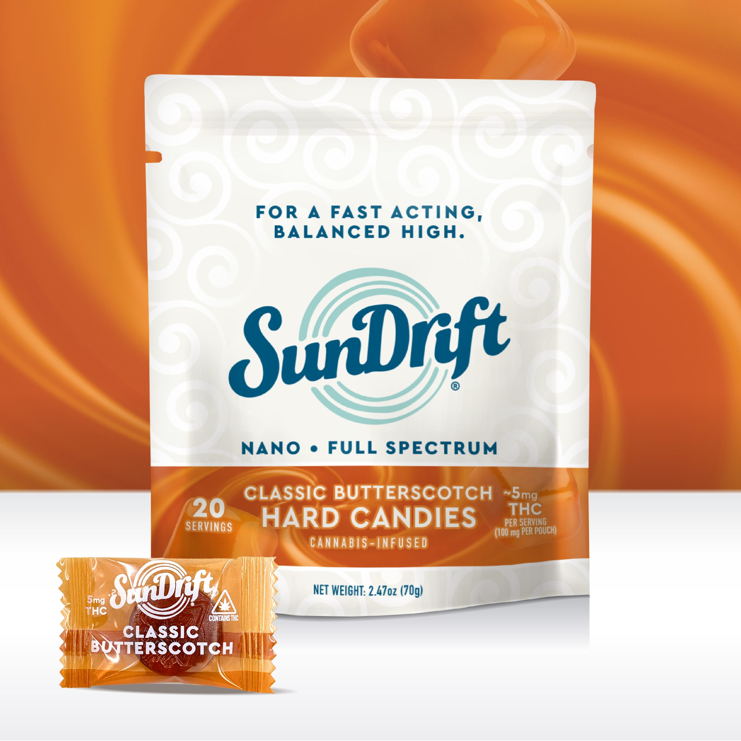 Photograph of product: Butterscotch | Hard Candy | 20pk | 50 mg