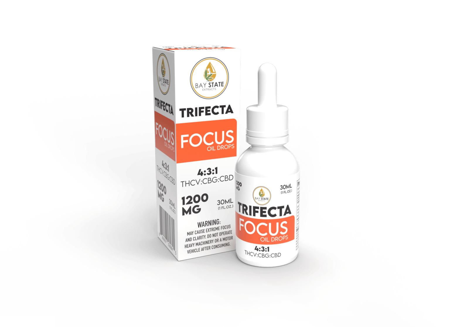 Photograph of product: Bay State Hemp Co - Trifecta Focus Oil Drops