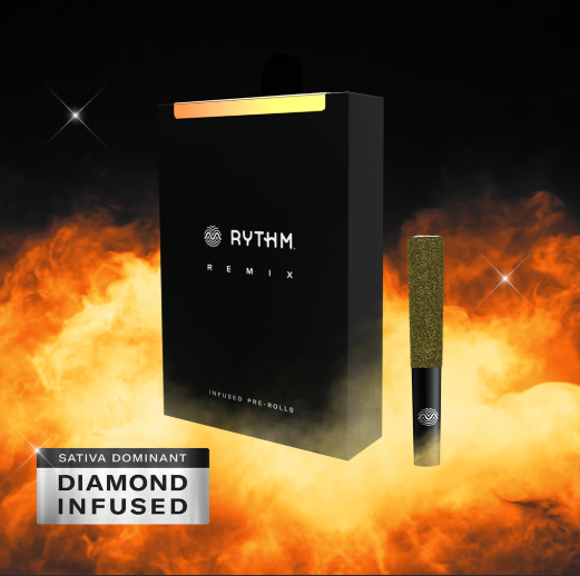 Photograph of product: RYTHM | REMIX | INFUSED PRE-ROLLS | MAUI WOWIE | 2.5G(5PK)