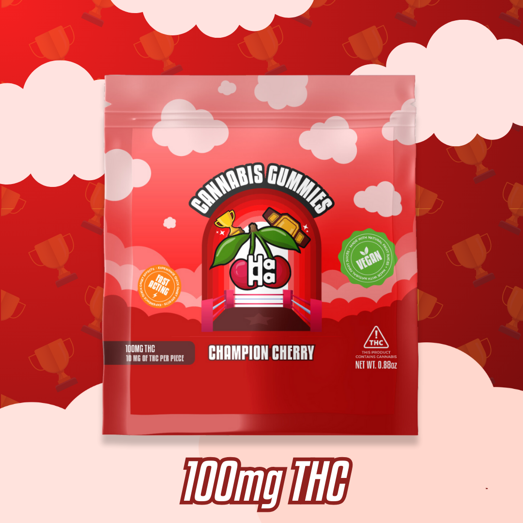 Photograph of product: HaHa | Cherry Vegan Gummies 100mg