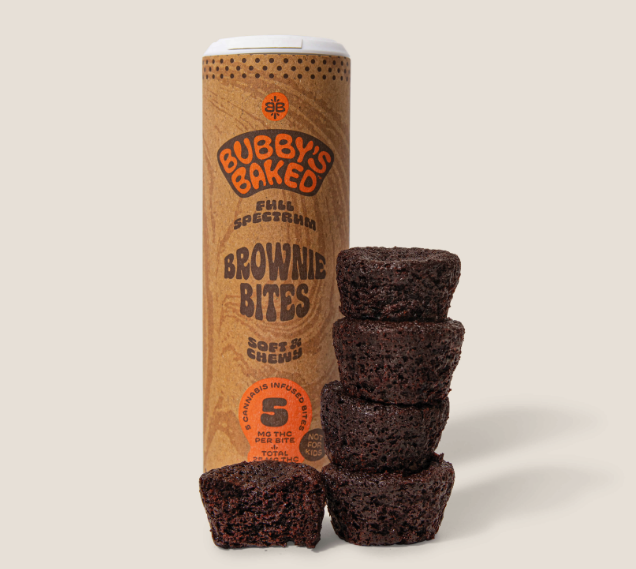 Photograph of product: Bubby's Baked 50mg Bites - Brownie Bites