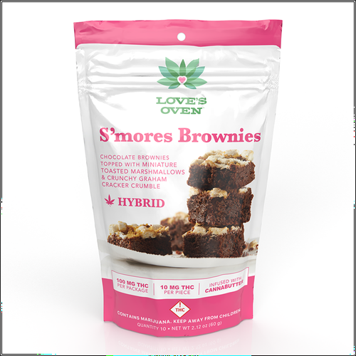 Photograph of product: Love's Oven - S'mores Brownies (H) - 100mg